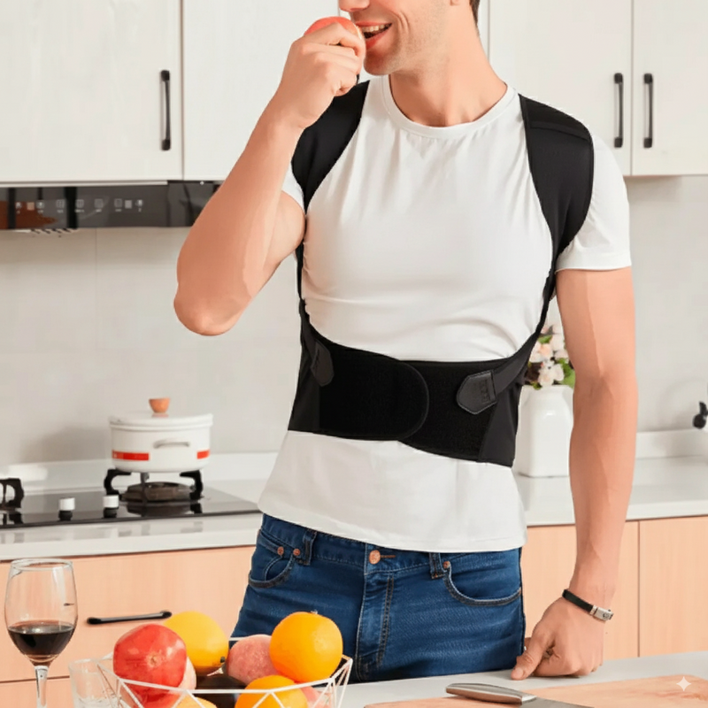 Corretor de Postura  para Coluna OrtoFlex™ – Suporte Ergonômico para Coluna e Bem-Estar Diário
